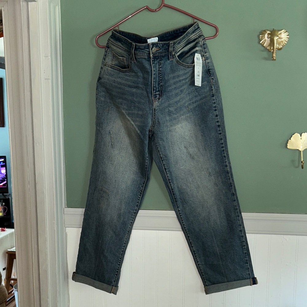 Time and Tru Women's Straight Leg Jeans - Medium Blue